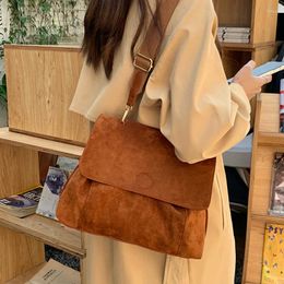 Evening Bags Winter Shoulder Bag For Women Vintage Flap Messenger Handbag Frosted Leather Satchel Brands Crossbody Purs