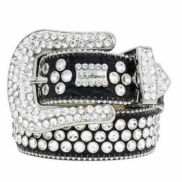 bb cintura designer cintura simon nuova cintura BB corona cristallo headmens cintura per donna cinture di diamanti lucidi nero su nero blu bianco multicolore con strass bling t9