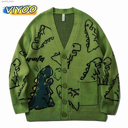 Men's Sweaters High Quality Korean Fashion Women Men Harajuku Knitted Cardigan Clothes Streetwear Cartoon Pullover Shirt Oversize Wool Sweaters Q231115