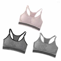 Yoga Outfit Tank Top Soft Resistance Comfortable Chest Binder U Neck Design Breast Binders Woman Exercise Sports Pink