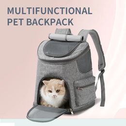 Cat s Crates Houses Out Portable Pet Durable Oxford Cloth Backpack Large Space Foldable Breathable Mesh Double Shoulder Bag Dog 231114