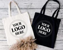 Storage Bags Custom Logo Tote Bag Personalized Bulk With Gift For Friend Promotional Reusable Perso