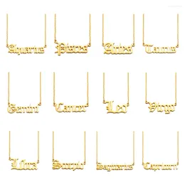 Pendant Necklaces Anniyo Gold Plated Twelve Constellations 12 Zodiac Signs For Women Girls Jewellery #203609