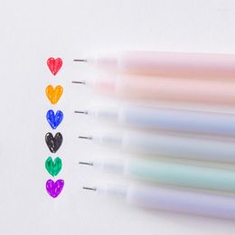 0.5mm Gel Pens Transparent Scrub Watercolor Pen Neutral Writing School Office Hand Book Color Stationery Supplies