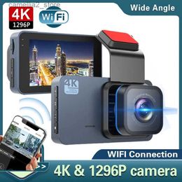 Car DVRs Car DVR Dashcam Wifi 3" IPS 4K GPS Dual Lens Registrator Auto Registrator Camera Video Recorder 24H Parking Monitor Camcorder Q231115