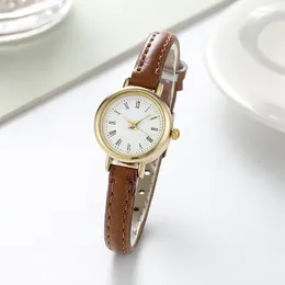 Wristwatches Casual Simple Microwatch With Roman Scale Belt Quartz Student Watch