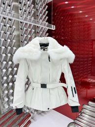 Women's Down Parkas The Winter Show Thin Not Bloated Fur Collars Belt Thickening Wear A Suit jacket women down coat 231115