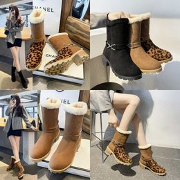 quality Boots Large Size Snow Women's Plush Thickened New Mid Length Shoes Winter Cotton