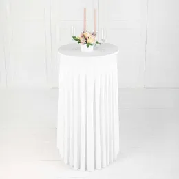 Table Cloth Wedding Cover Spandex Cocktail White Lycra High Bar Linen Banquet El Party Decoration