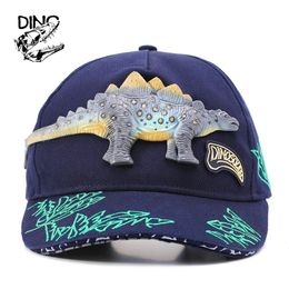 Caps Hats DINO 3D Dinosaur 3-10Y Boys Girls Kids Hats Sports Baseball Cap Adjustable Cotton Breathable Children Outdoor Sun Hats 231115