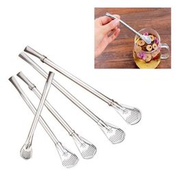 Drinking Straws 12Cm 15Cm 18Cm Stainless Steel Bombilla Sts Drinking Yerba Mate St Gourd Filter Spoons Drop Delivery Home Garden Kitch Dh1Ly