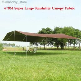 Tents and Shelters Without Pos!6*8m Large Canopy Waterproof Oxford Silver Coated Outdoor Camping Awning Sunshelter Tarp More Hanging Points Q231115
