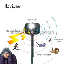 Other Garden Supplies Outdoor Ultrasonic Camping Solar Alarm Repeller Pest Mouse Sensor Bird Cat Dog Animal Drive Burglar System 231115