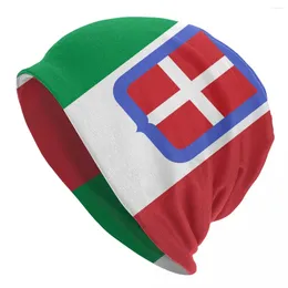 Berets Autumn Winter Hat Flag Of Italy Print Soft Thin Knitted Outdoor Warm Cold Proof Bonnet Cap
