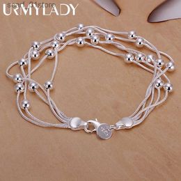 Chain hot sell fashion fine product 925 Sterling Silver Jewellery chain beads Bracelets For cute la women gifts free shipping H234L231115