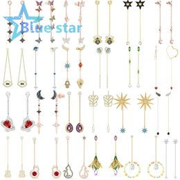 Ear Cuff Christmas gifts for year Trends Women's Jewellery store austrian crystal Jewellery Long pendant charm earrings 231115
