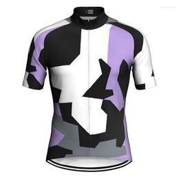 Racing Jackets Summer Short Sleeve Fashion Mens Road Clothes Cycling Jacket Bike Wear Bicycle Top Motocross Male Shirt Jersey Bib Gear