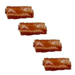 Party Decoration 4 Pcs Developmental Toys Lifelike Food Educational Kids Simulated Model Sample Display Prop Desktop Braised Pork Ribs