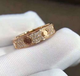 Anel de designer Anel estrelado, anéis de amor, designer de anel de unhas para mulheres, aço de titânio, ouro rosa, banhado a prata com diamante completo para anéis masculinos, presente de noivado e casamento