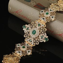 Belts Moroccan Belt Holloway For Women's Wedding Dress Body Jewellery Gold Metal Chain Adjustable Length Bridal Gift 231115