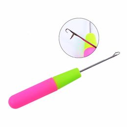 10PC Hook Needles 1 piece/batch of plastic crochet knitting needles feather extension tools wig crochet needles knitted hair clips 231115