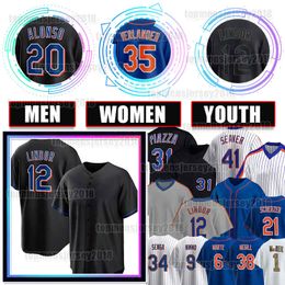 Brandon Nimmo Men's Nike White New York Mets Home Replica Custom Jersey Size: Medium