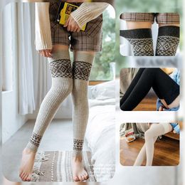 Women Socks Autumn And Winter Wool Female Foot Warmer Thick Half-length Knee Pads Warm High