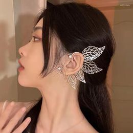 Backs Earrings 1Pc Chic Elf Ear Cuff Hollowed Zircon Cosplay Fairy Earring Clips For Women Girls Wedding Jewellery Gifts