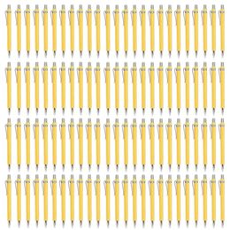 Ballpoint Pens 100Pcs Bamboo Pen Bamboo Wood Ballpoint Pen 1.0mm Bullet Tip Business Signature Ball Pen Office School Wrting Stationery 231115