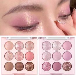 Eye Shadow 2023 New Nine-color Eyeshadow Palette Rose Pink Color Pearly Matte Glitter Eyeshadow Shiny Eye Shadow Long-lasting Eye MakeupL231115