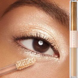 Eye Shadow Double Head Glitter Gold Pink Eyeshadow Pencil 2 In 1 Pearly Matte Eye Shadow Stick Shimmer Liquid Contour Shadow Pen Eye MakeupL231115