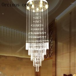 Pendant Lamps K9 Led Crystal Chandelier Light Fixture Modern Lamp For Living Room Bedroom El Hallway Indoor Decoration Stair Ceiling