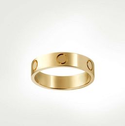 Luxury Classic Nail Ring Designer Ring Fashion Unisex love ring men and women rose gold Jewellery for lovers couple rings gift
