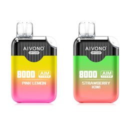 Original AIVONO Disposable Vape 8000 Puffs Bar E Cigarette Vapes Pen Vapers Kits 18ML Pefiled Pod Cartridges VAPE desechable Ecig vs IGET BAR ELUXs Randm Tornado