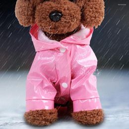 Dog Apparel Hooded Raincoat Waterproof Breathable Pet Puppy Clothes Small Rainwear