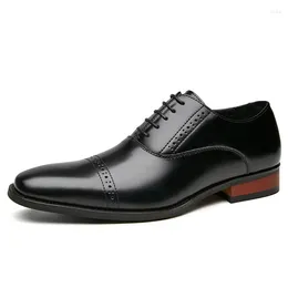 Dress Shoes Genuine Leather Men Lace-Up Formal Casual Business Office Size 39-45