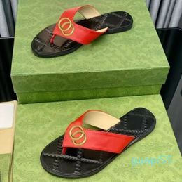 2023 Slipper Summer Sandals Fashion Men Beach Indoor Flat Flip Flops Leather Lady Women Shoes Ladies Slippers Size 35-45