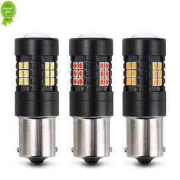 New 2X LEDBA15S P21W BAU15S PY21W Amber Yellow LED T20 7443 1156 3157 P27/7W P27W T25 White LED Bulbs For Turn Signal Lights 12V