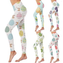 Women's Pants Womens Leggings Pack Easter Day For Women Print High Waist Yoga Women's Tights Knee Length