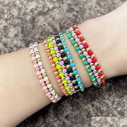 Beaded Voleaf Copper Adjustable Rainbow Crystal Bracelet For Women Gold Plated Designer Jewellery Vbr109 Drop Delivery Jewellery Bracelets Dhxpy