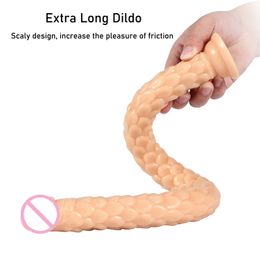 Anal Toys Super Long Anal Whip Soft With Suction Cup G Spot Anal Dildo Butt Plug Dick Anal Trainer Massager Man/Women Masturbator Sex Toys 230414