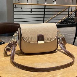 Shoulder Bags New ig-capacity Trendy Saddle Bag Women Leater Crossbody Bag Simple Flap Messenger Bag Designer andbagsstylishhandbagsstore