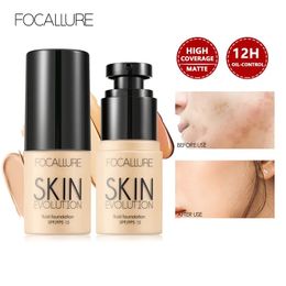 Body Paint FOCALLURE Liquid Foundation Cream Professional Full Coverage Face Concealer Waterproof Makeup Base Brighten Cover Dark Circles 231115