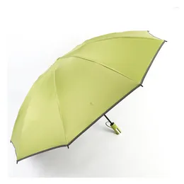 Umbrellas Large Creative Automatic Umbrella Reflective Business Advertising Folding Portable Uv Protection Guarda Chuva Rain Gear