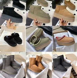 Designer Classic Ultra Mini Boots Snow Boot Platform Women Men Fur Slipper Slide Tasman Tazz Chestnut Sand Mustard Seed Beige Australian Winter Ankle shoe