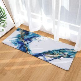 Carpets Soft Carpet Flannel Long Floor Mat Living Room Door Geometry Drawing Kitchen Bathroom Absorbent