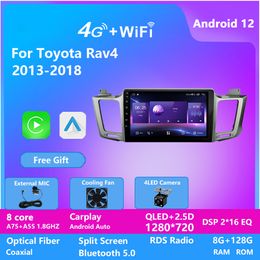 10 Inch Video Android 12 For Toyota Rav4 2013-2018 Car Radio RDS 4G WIFI Autoradio Video Multimedia Player Wireless Carplay Auto