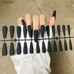 False Nails Solid Colour Matte Super Long Coffin False Nails Ballet Press on Nails Tips for Nails Art Artificial Fingernails Fake Tools YQ231115