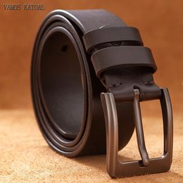 Belts VAMOS KATOAL 100% Genuine Leather Belts For Men High Quality Casual Jeans Belt Cowskin Business Belt Cowboy waistband 231115