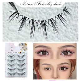 False Eyelashes Eye Makeup 5 Pairs Natural Wispy Cross Lash Extension 3D Bunch Japanese Fairy Little Devil Cosplay Daily Dating 231115